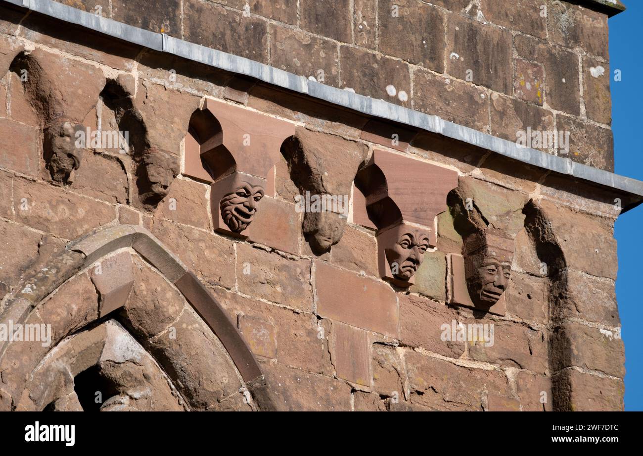 Turmdetail, St.. Mary`s Church, Barby, Northamptonshire, England, Großbritannien Stockfoto